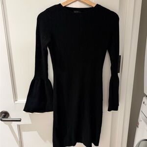 Club Monaco Black Long Sleeve Sweater Dress